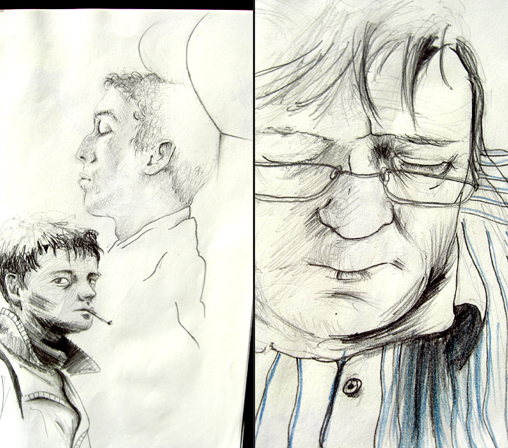 Carnet de croquis, dessin, Hervé Augoyat.