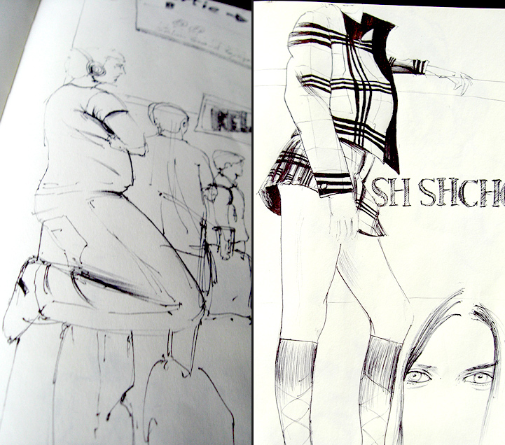 Carnet de croquis, dessin, Hervé Augoyat.