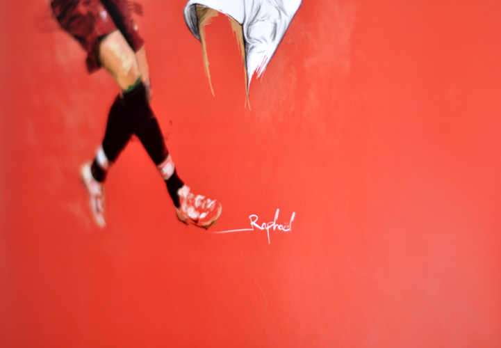 Infographie football, poster dessin et peinture à la tablette graphique, Hervé Augoyat.