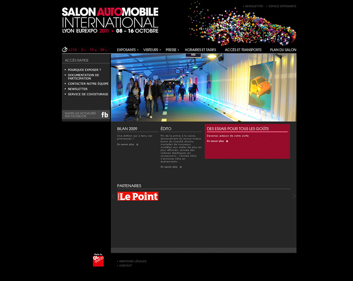 Refonte du site internet du Salon International de l'automobile Lyon, Hervé Augoyat.