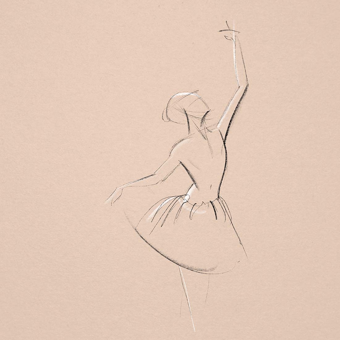 Sketch d'illustrateur à Lyon, croquis de modèle vivant / danse