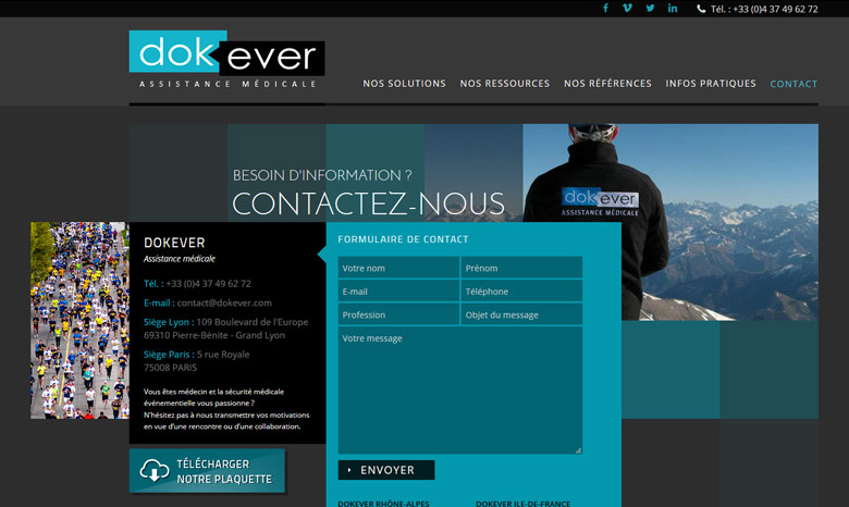 Developpement site web assistance médicale