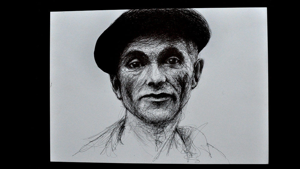 Série de dessin, Black Draw portrait personne agée