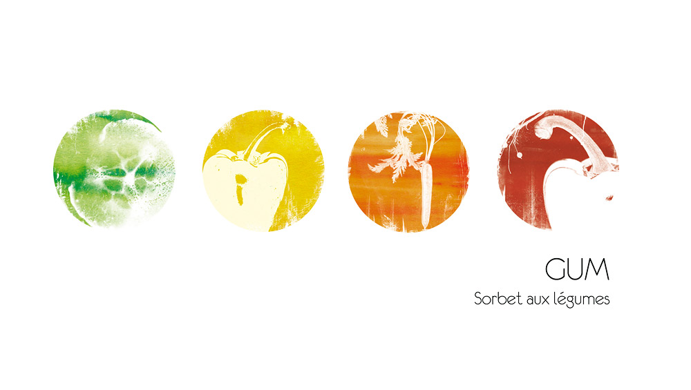 Gum sorbet légumes, Création logotype et site par Hervé Augoyat