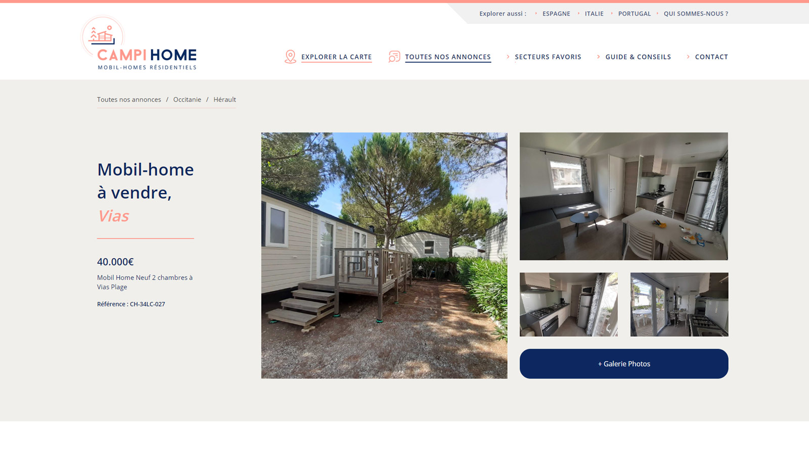 Campihome : création du site internet d'annonces de mobil-home en vente dans des campings, Hervé Augoyat