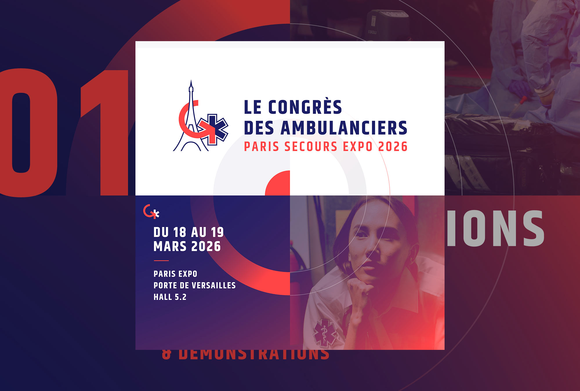 Le Congrès des Ambulanciers : création charte graphique, logotype, supports événementiels par Hervé Augoyat