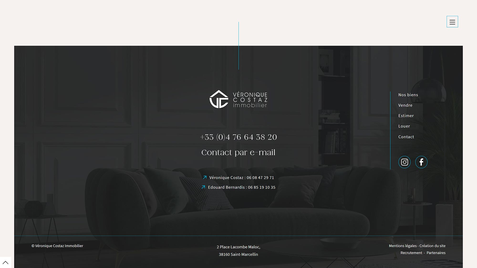Véronique Costaz Immobilier, création site web, Hervé Augoyat