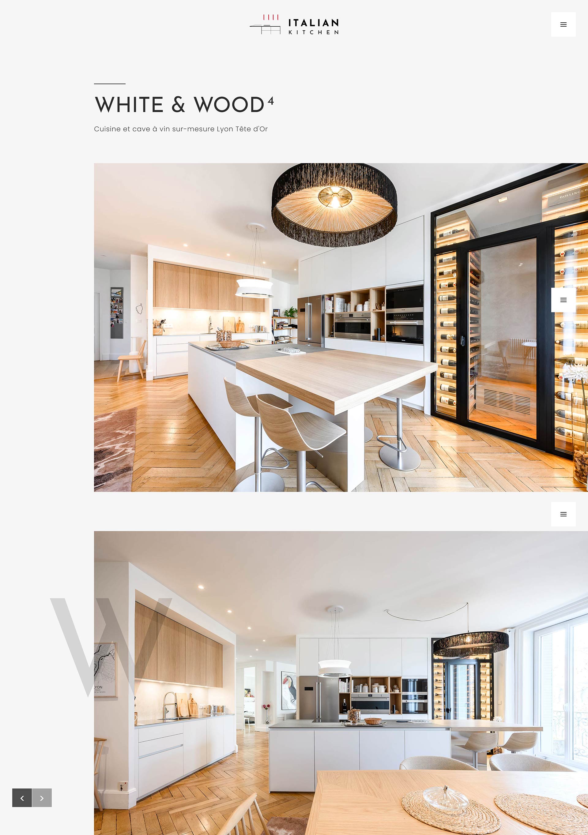 Création du site web et charte graphique pour Italian Kitchen Lyon, logotype, UX Design et développement, référencement naturel, par Hervé Augoyat designer digital à Lyon.