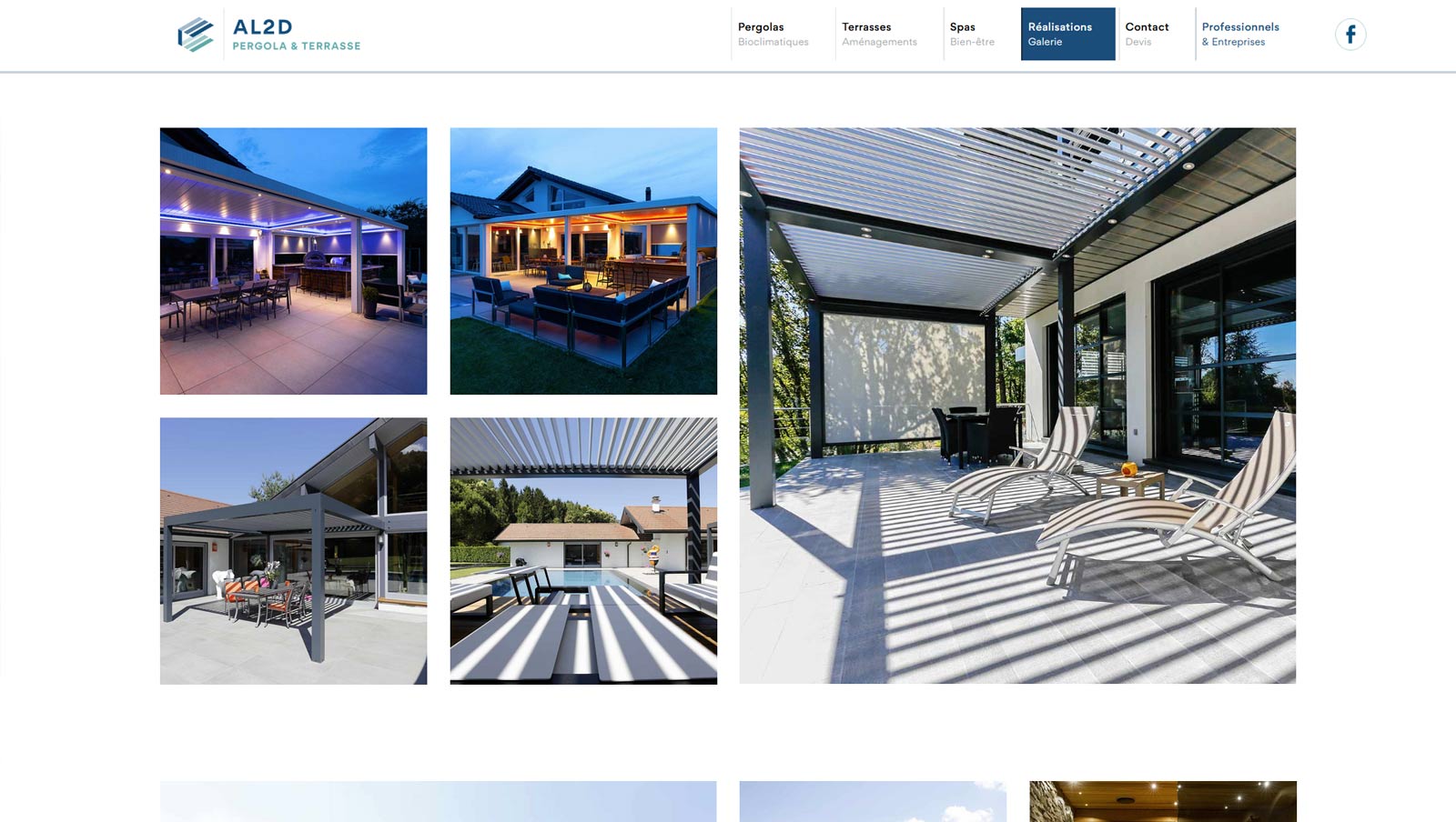 Création site internet vitrine : webdesign et développement pour AL2D Pergola et Terrasse, pergola bioclimatique Dijon / Clermont par Hervé Augoyat