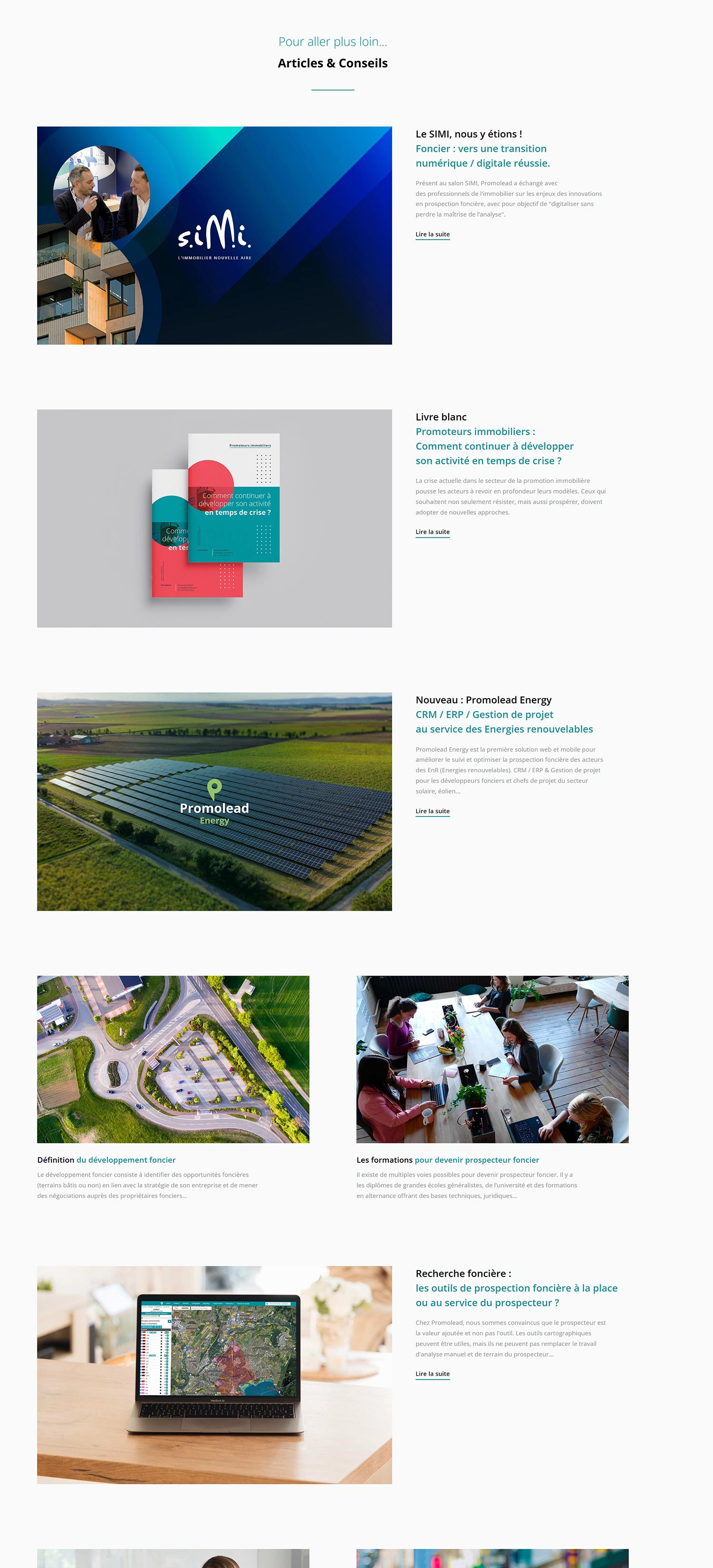 Création du site internet pour Promolead à Lyon, prospection foncière, logiciel CRM foncier, par Hervé Augoyat