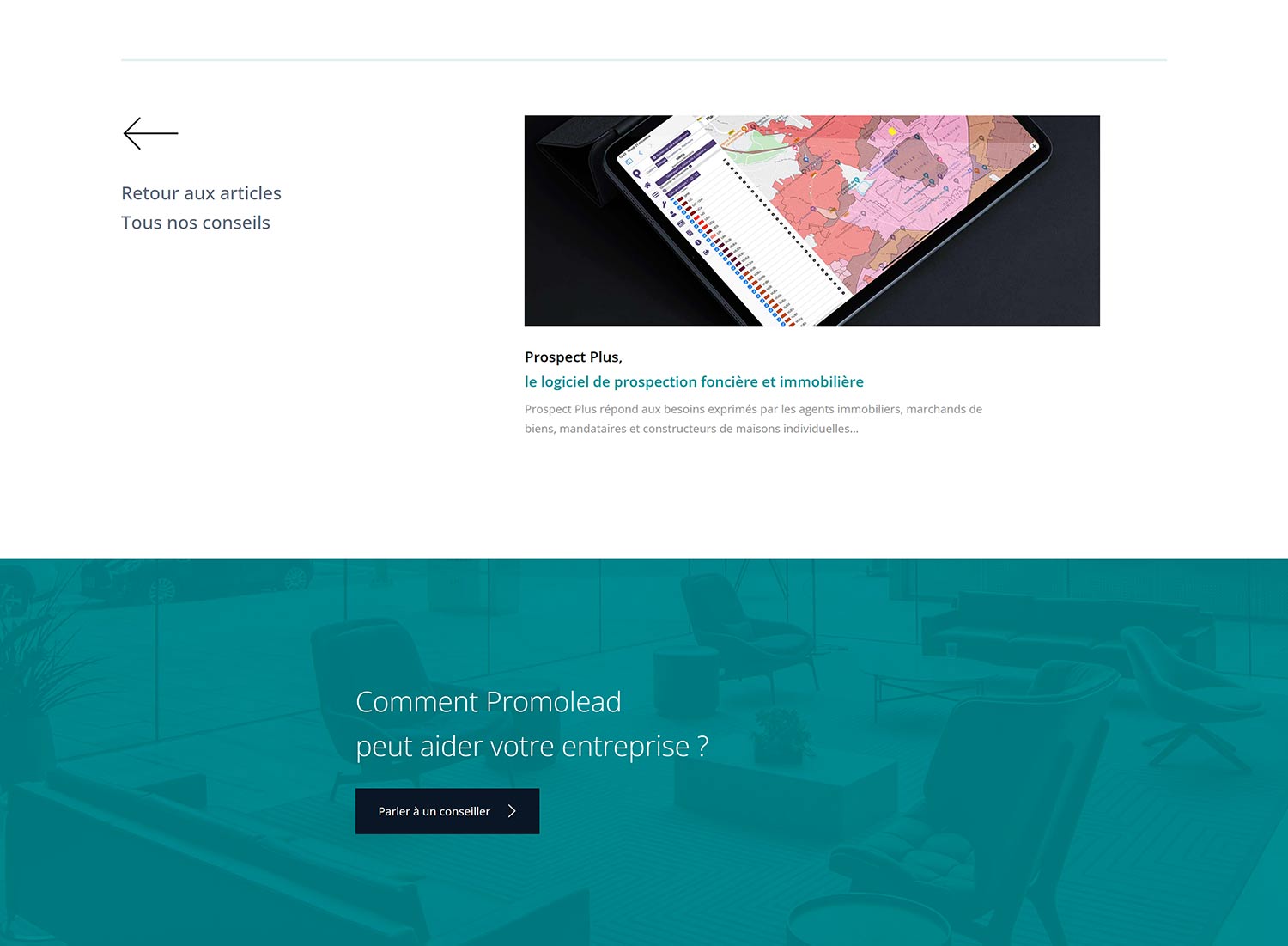Création du site internet pour Promolead à Lyon, prospection foncière, logiciel CRM foncier, par Hervé Augoyat