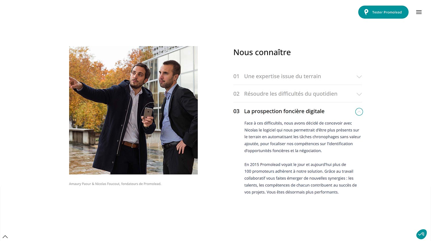 Création du site internet pour Promolead à Lyon, prospection foncière, logiciel CRM foncier, par Hervé Augoyat