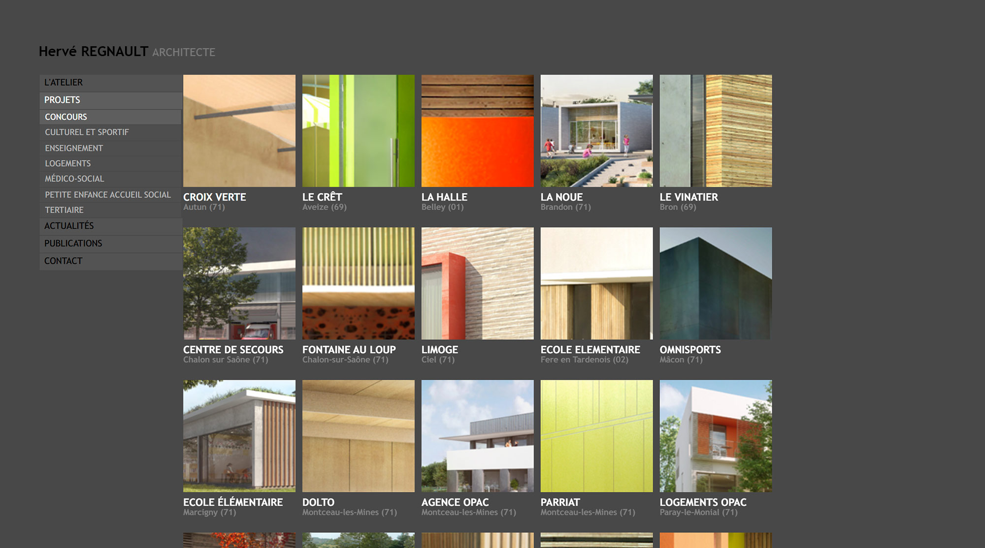 Hervé Regnault Architecte, création site internet, Hervé Augoyat