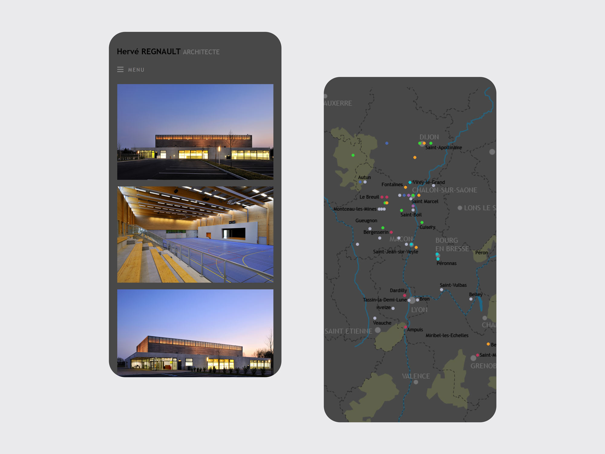 Hervé Regnault Architecte, création site internet, Hervé Augoyat