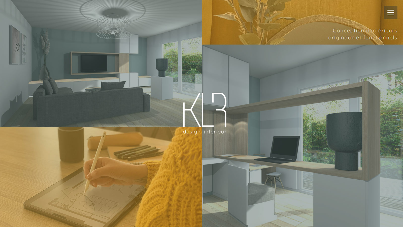 Création du site internet pour KLR architecte d'intérieur à Lyon / Villefranche-sur-Saône, par Hervé Augoyat