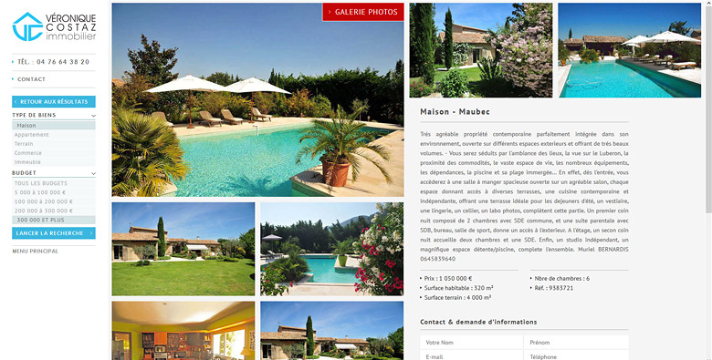 Refonte site web responsive agence immobilière