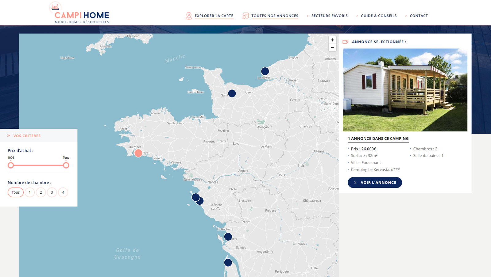 Campihome : création du site internet d'annonces de mobil-home en vente dans des campings, Hervé Augoyat